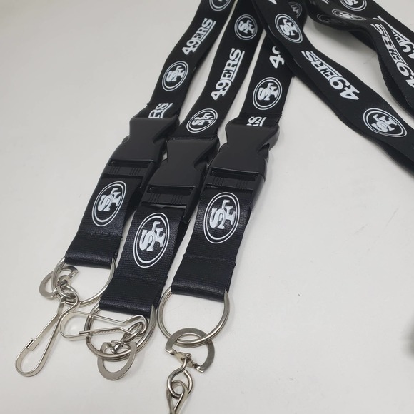 Stocking Stuffer Special 3 lanyards for $14 - San Francisco 49ers Black White - Picture 3 of 3